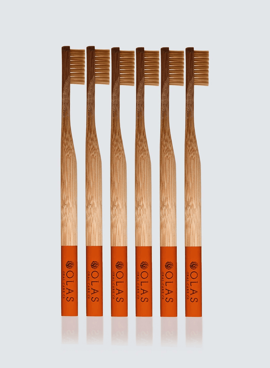 OLAS Toothbrush 6 brushes OLAS Toothbrush Natural - Red Handle